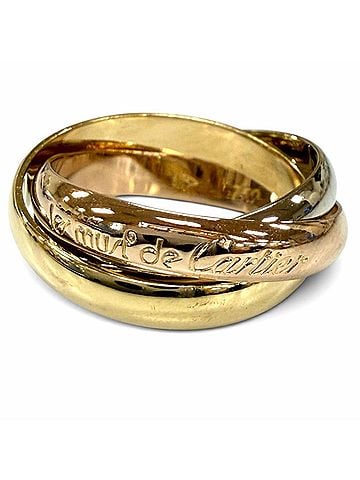 Cartier Cartier Trinity Ring Classic Model 750 (YG PG WG) Ring, Yellow Gold, Pink White, Weight 7.81g, Men's (view 1)