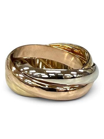 Cartier Cartier Trinity Ring Classic Model 750 (YG PG WG) Ring, Yellow Gold, Pink White, Weight 7.81g, Men's (view 2)