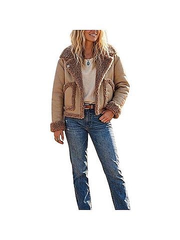 CLEO + WOLF Reversible Sherpa Trimmed Moto Jacket Jacket (view 1)