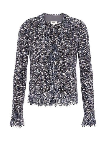 L'Agence Azure Fringe Cardigan (view 1)