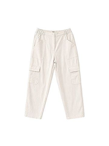 Max Studio London Ivory Cargo Utility Pants Cargo Pants (view 2)