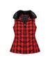 Talbots 100% Polyester 78% Modacrylic 13% Polyester 9% Acrylic 80% Other Print Red Vest Size M - photo 1
