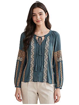 American Eagle Outfitters Long Sleeve Blouse (view 1)