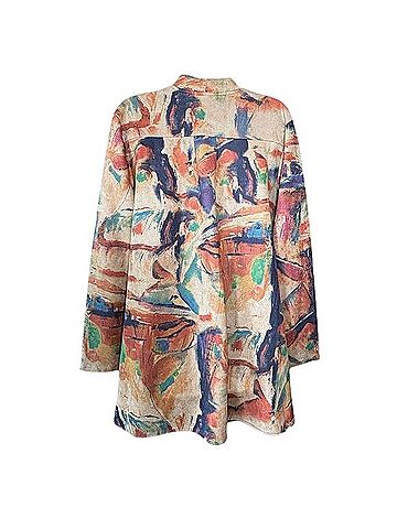 Feratelli Abstract Art To Wear Asymmetrical Zip Jacket Jacket (view 2)
