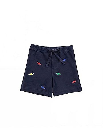 Florence Eiseman Kid's Dinosaur Knit Pull On Shorts 4 Mo in Navy (view 2)