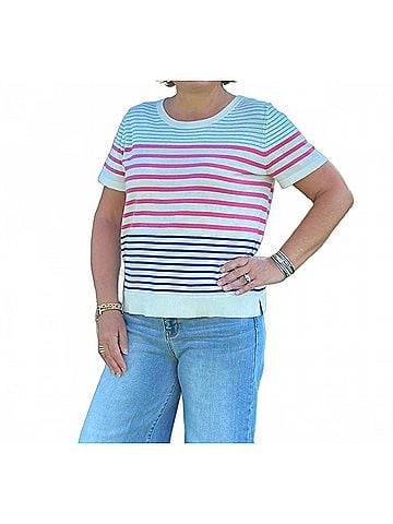 Hatley Simone Knit Tee in Summer Stripe (view 2)