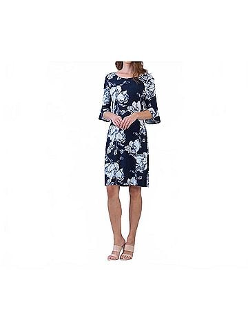 Clara Sun Woo Tulip Cuff Back Tie Dress in Peony Blossom (view 2)