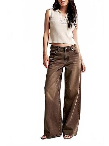 Blank NYC Harrison Low Rise Baggy Jean in Woodland Walk (view 2)