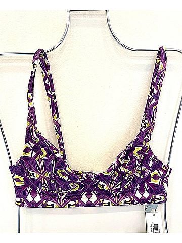 Silvia Tcherassi Women's Trancoso Bikini Top in Purple Kaleidoscope (view 2)