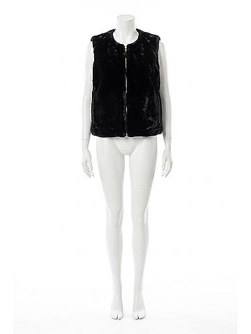 forte_forte Eco Fur Vest in Black (view 1)