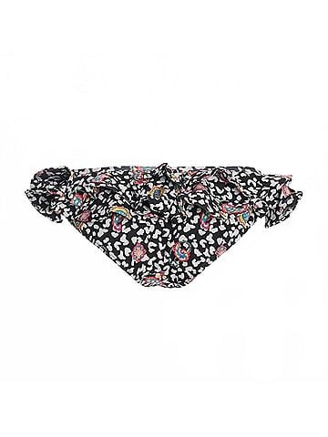 Caroline Constas Women's Lotus Bikini Bottom in Black Leopard Paisley (view 2)