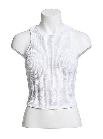 Smythe Muscle Rib Tank in White (view 1)
