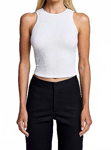 Smythe Muscle Rib Tank in White (view 2)