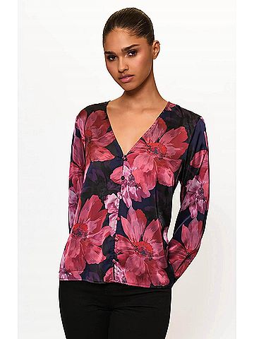 Hutch Reya Long Sleeve Top in Navy Vintage Upholstery Floral (view 2)