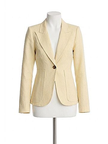 Smythe Patch Pocket Duchess Blazer in Butter (view 1)