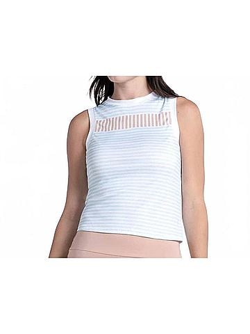 Lucky in Love Riveria Stripe Tank in Blue White (view 2)