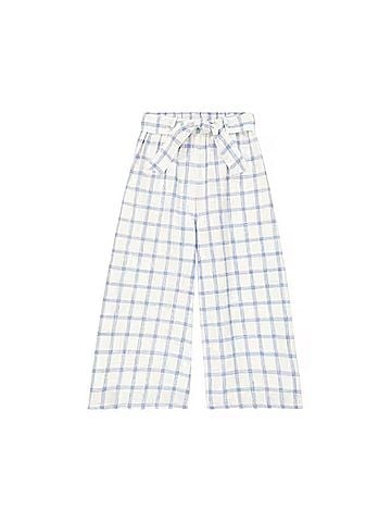 Louise Misha Girl's Amandine Yarn Pants in Blue River Checks (view 1)