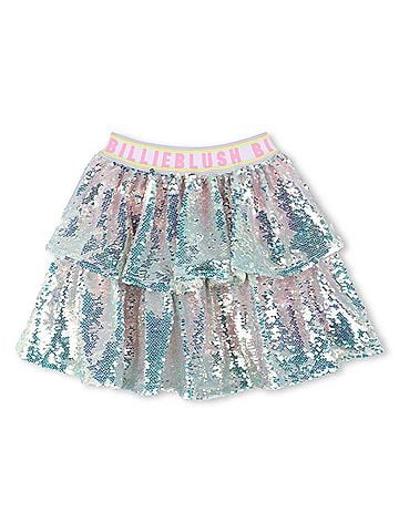 Billie Blush Girl's Sequin Mini Skirt 10 Mo in Beach Glass (view 1)