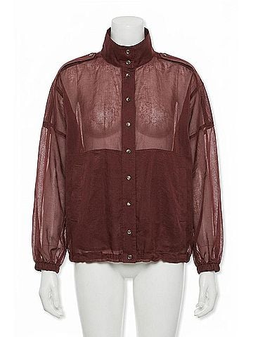 Brunello Cucinelli Women's Cotton Organza Outerwear Jacket in Red (view 1)