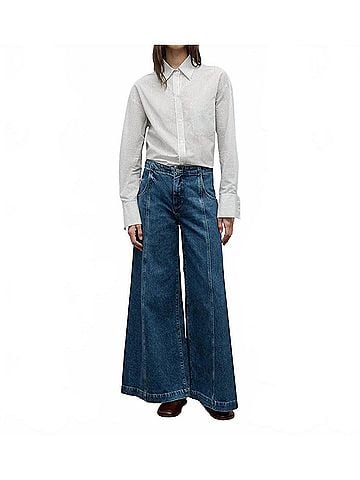 TWP Dancing In The Dark Ultra Wide-Leg Jeans in Blue (view 2)