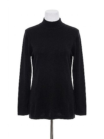 MULTIPLES Mock Neck Sweater in Black (view 1)