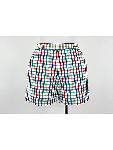 Florence Eiseman Kid's Seersucker Check Short in Blue (view 2)