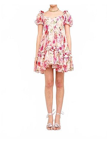 Sofie Women's Rosie Floral Dress in Pink (view 2)