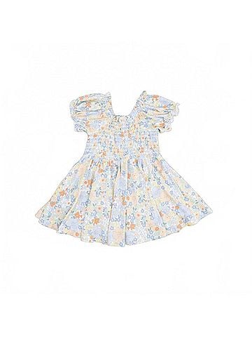 Angel Dear Girls Georgia Floral Bamboo Smocked Twirly Dress in Multi (view 1)