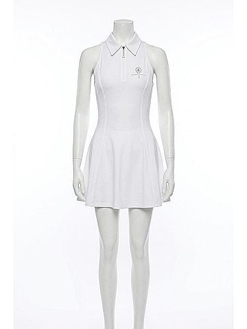 Brunello Cucinelli Women's Stretch-Cotton Piqué Tennis Dress in White (view 1)