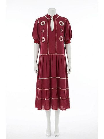Carolina K Dom Oaxaca Dress in Wine (view 1)