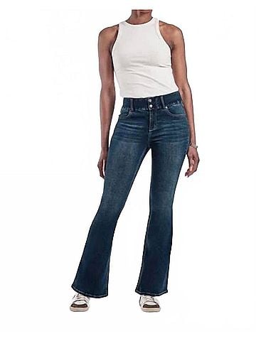 1822 Denim Shapewear Fit And Lift Flare Jean in Dark Wash (view 2)