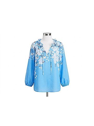 Jade The Serene Flower Top in Sky Garden (view 1)