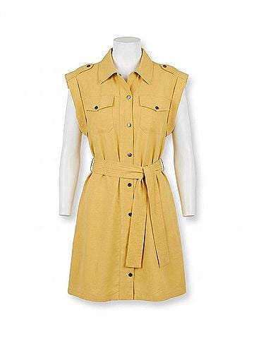 BA&SH Diala Mini Dress in Yellow (view 1)
