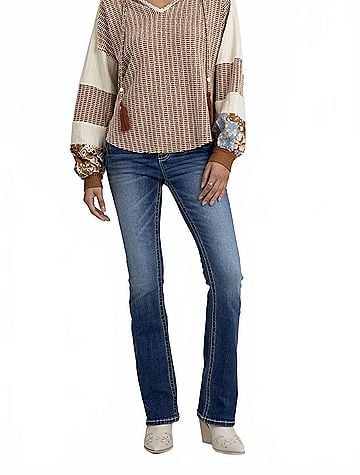 Miss Me Knit Long Sleeve Top in Beige (view 2)