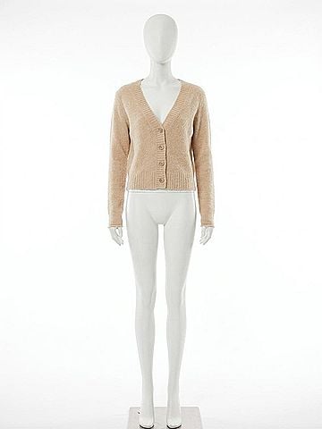 Dorothee Schumacher Fluffy Luxury Cardigan in Beige (view 1)