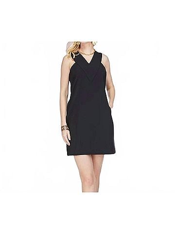 Jade Kai V-Yoke Halter Dress in Black (view 2)