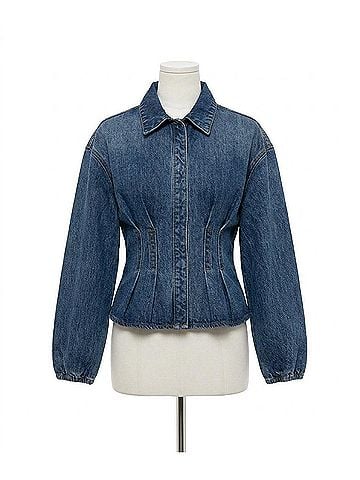 Blank NYC Addy Peplum Shirt in Off The Hook (view 1)