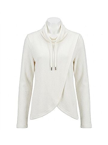 Ripe maternity Cassie Cross Over Nursing Knit in White (view 1)