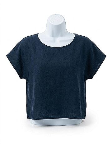 Oh My Gauze! Olga Cotton Top in Sapphire (view 1)
