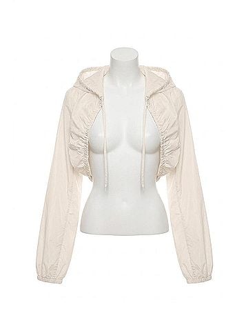 Dorothee Schumacher Women's Sporty Coolness Hooded Armcover in Light Sand (view 2)