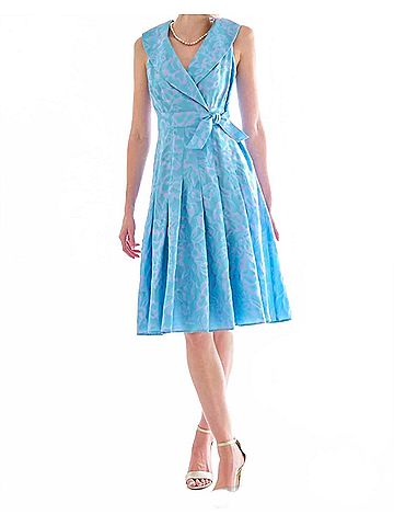 Finley Jacquard Johanna Mini Dress in Icy Blue/Lilac (view 2)