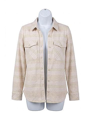 Thread & Supply Cassian Shirt in Cream Multi Plaid (view 1)