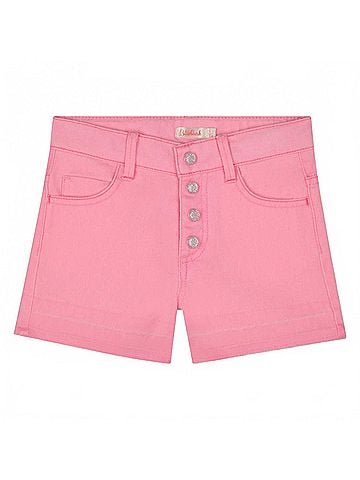 Billie Blush Girl's Jean Shorts in Pink Denim (view 1)