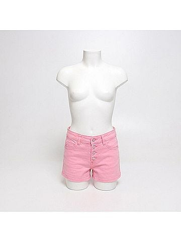 Billie Blush Girl's Jean Shorts in Pink Denim (view 2)