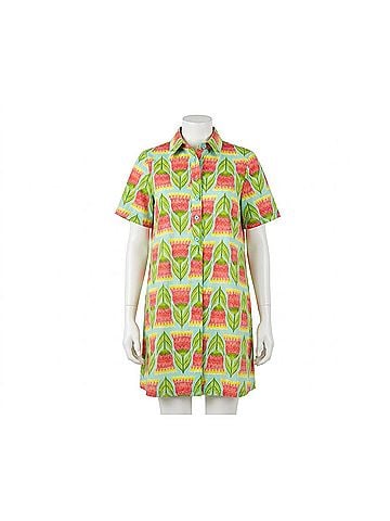 uncle frank The Tulip Tango Swing Dress in Aqua (view 1)