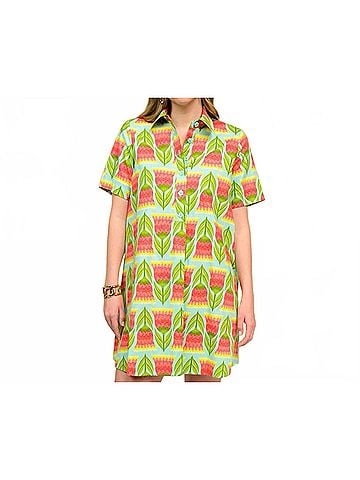 uncle frank The Tulip Tango Swing Dress in Aqua (view 2)