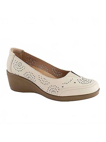 Andrea Women's Slip-On Loafer in Beige (view 1)