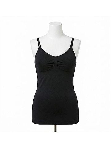 Ripe maternity Seamless Nursing Tank in Black (view 1)