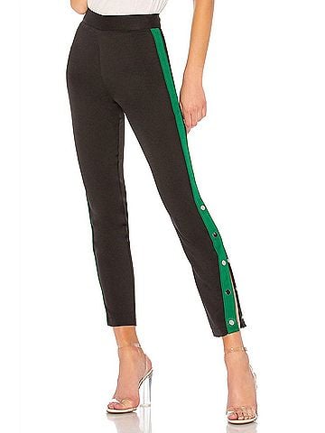 Lovers + Friends On Track Legging Pants in Black &amp; Green (view 2)