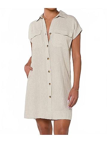 Velvet Heart Deanna Shirt Dress in Rye (view 2)